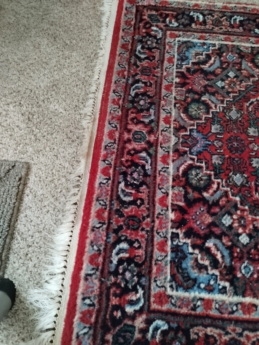 Red Patterned Door Mat - Classic Accent Rug